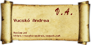 Vucskó Andrea névjegykártya
